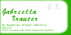 gabriella krauter business card